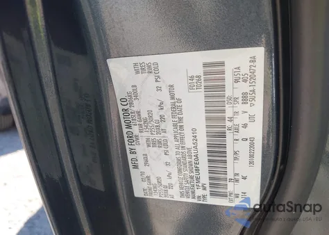 2010 Ford Explorer Limited from USA, damaged, VIN 1FMEU8FE0AUA52410